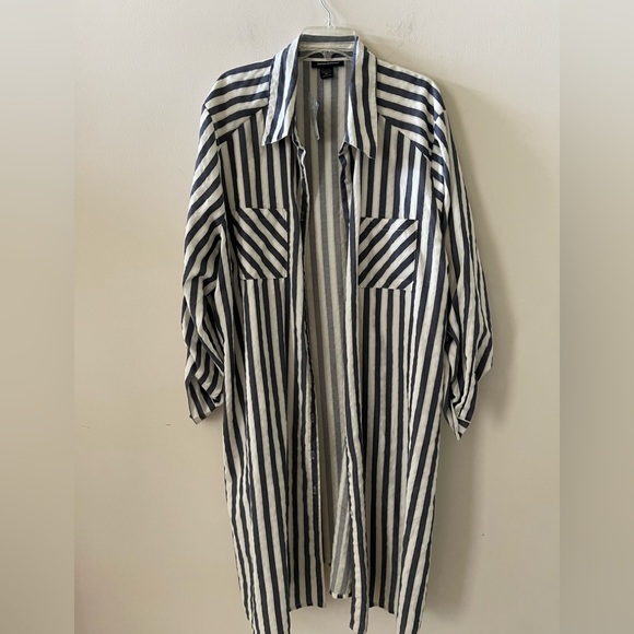 Brand New Striped Blend Shirt Dress or Tunic  Size 26 - Picture 8 of 16